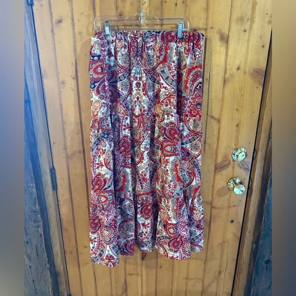 Women’s Plus Boho Floral Paisley Skirt - Picture 6 of 7